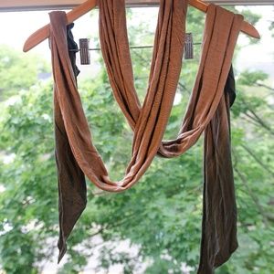 Chan Luu Beige and Green Scarf